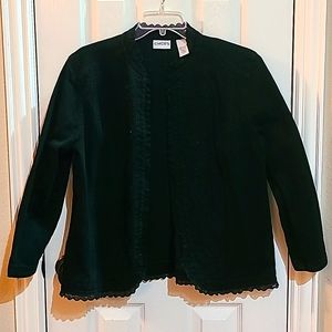Chico's black embellished jacket size 2